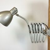 Grey industrial scissor wall lamp from erpe, 1960s