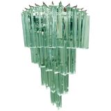 Green-wather “triedro” murano glass twister wall sconce