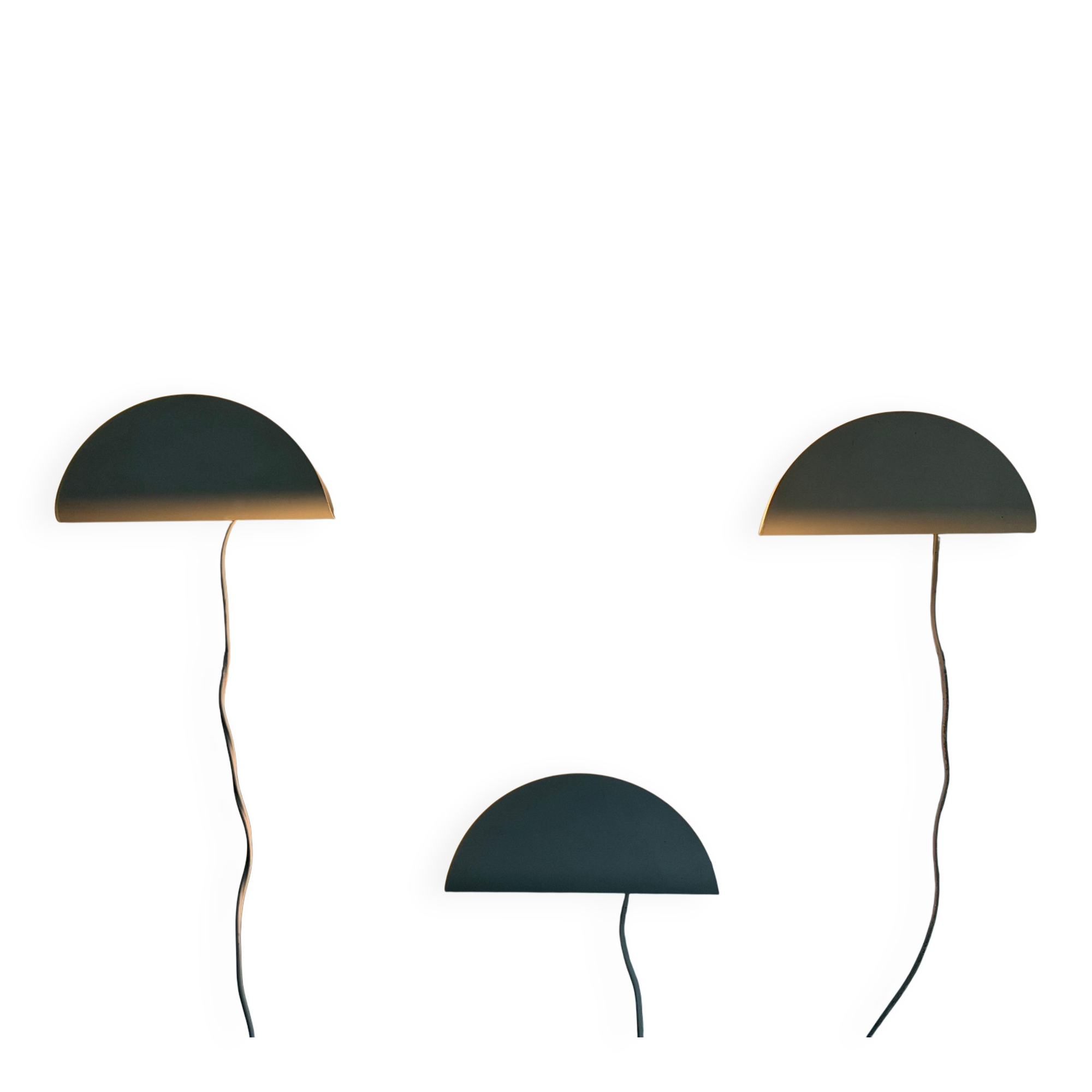 Set of three cream metal wall lights by Nordlux, 1980s, Sweden.