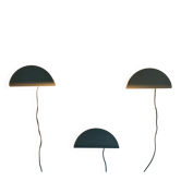 Set of three cream metal wall lights by Nordlux, 1980s, Sweden.