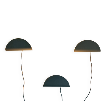 Ensemble de trois appliques en métal crème par Nordlux, années 1980, Suède