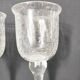 Two cracked glass lanterns 30.5 cm