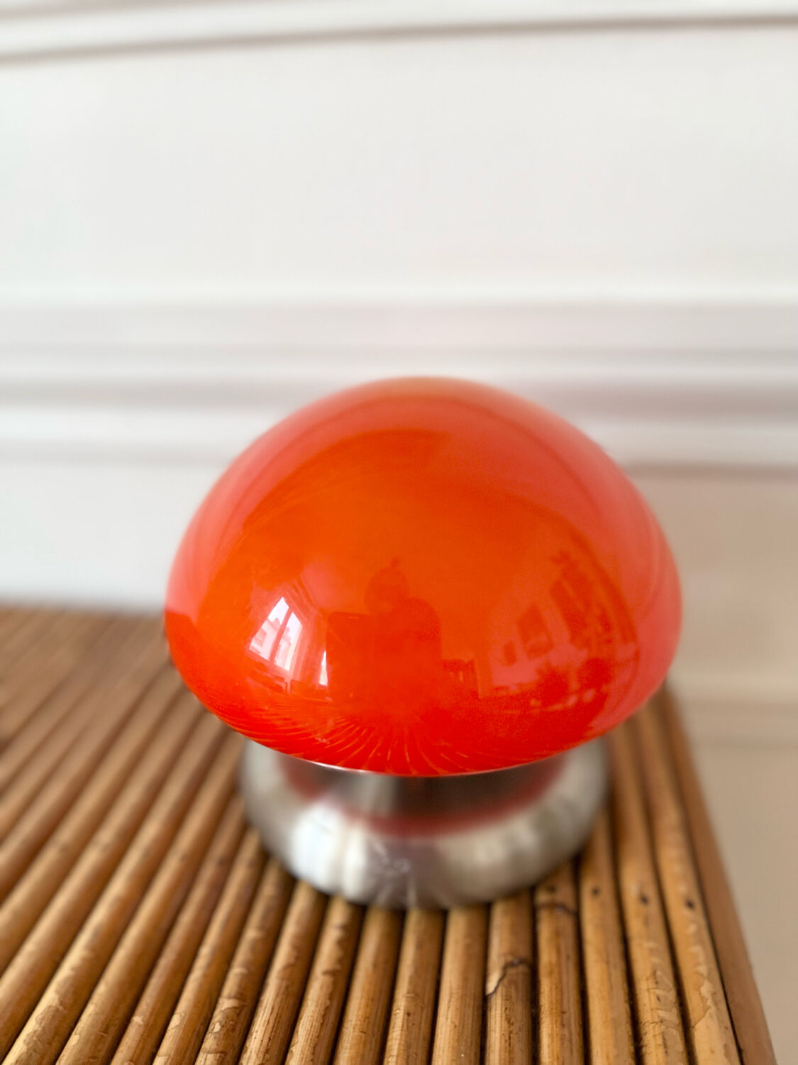Vintage orange UFO touch lamp