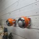 Pair of vintage 70s eyeball wall lights.