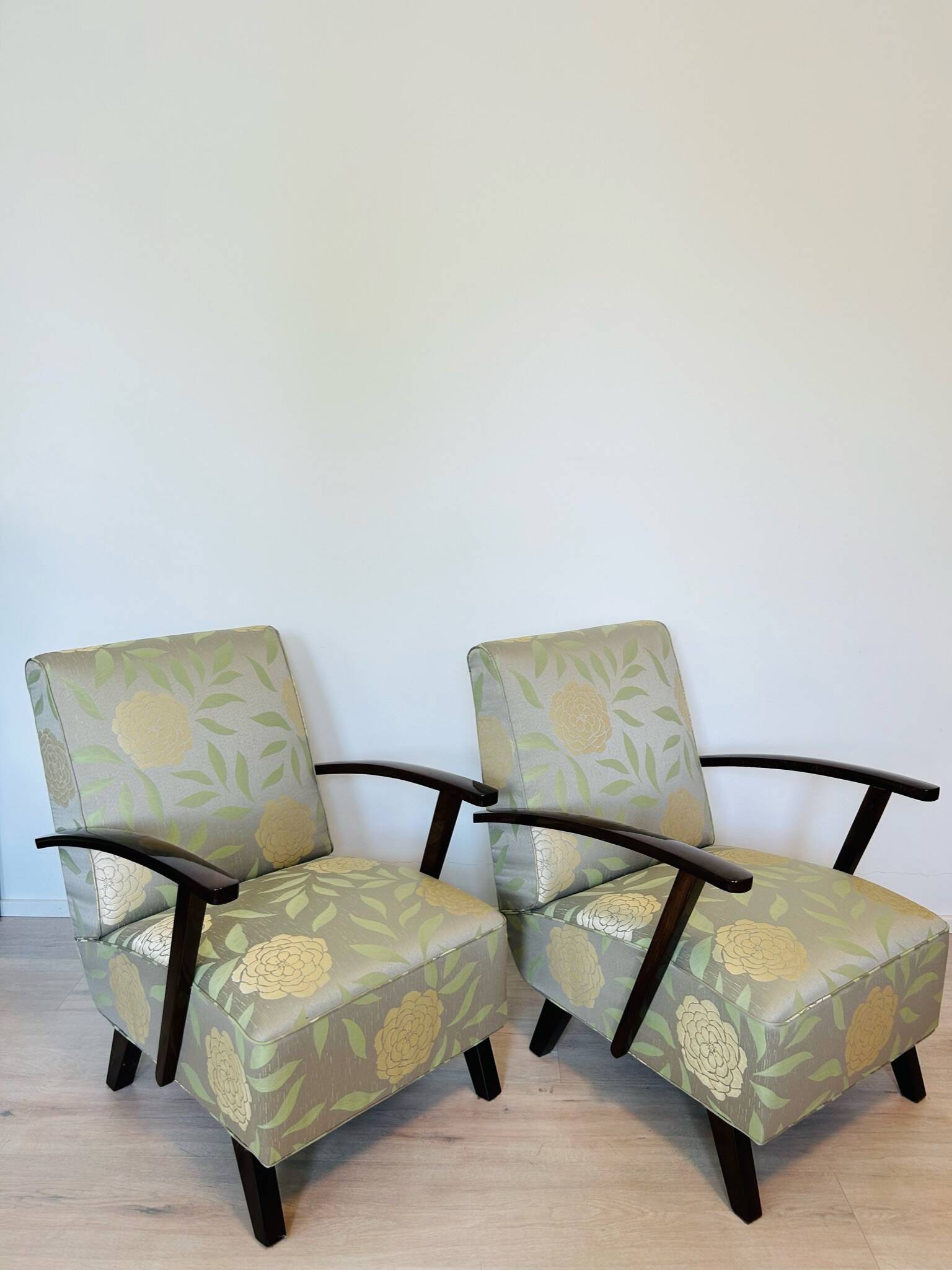 Art Deco Armchairs, Prague, 1950s, Set of 2