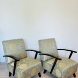 Art Deco Armchairs, Prague, 1950s, Set of 2