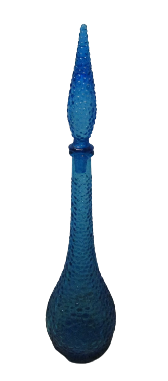 Bottle blue glass vintage italy