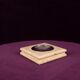 Square Italian Travertine Ashtray with Removable Metal Dish 1970