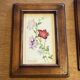 Duo de peintures motif floral signés