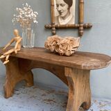 Solid wood bench