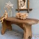 Solid wood bench