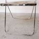 6 vintage Chairs Giancarlo Piretti "plia" 1970 chrome and Plexiglas