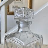 Chiseled glass carafe