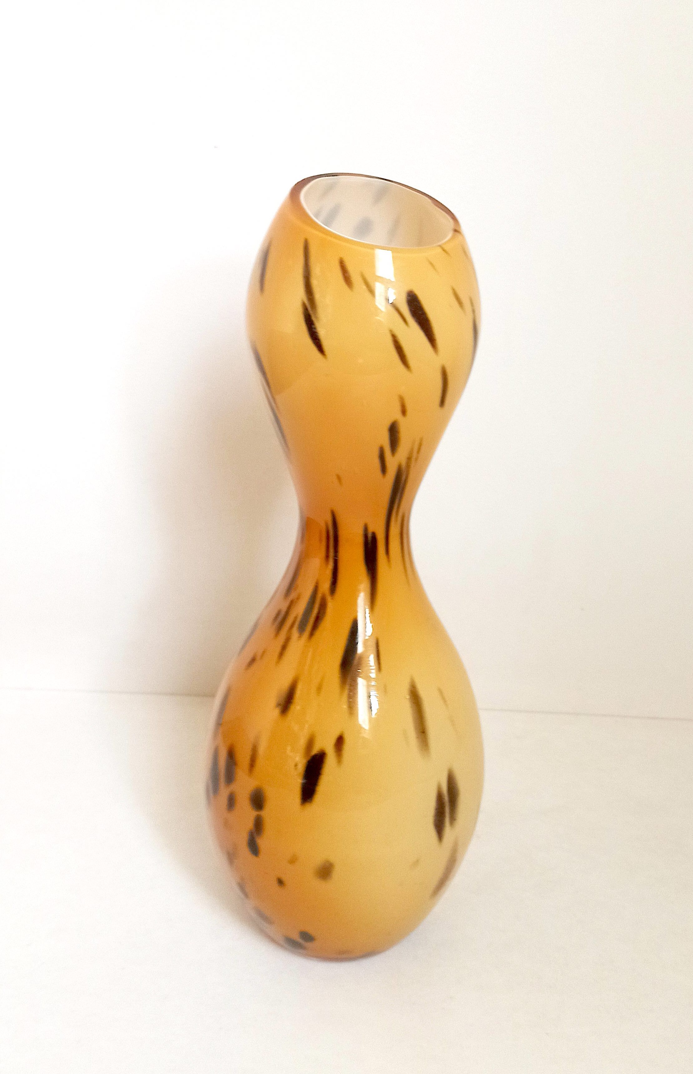 Vase Murano années 60 motifs léopard