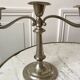 Silver brass chandelier 50s