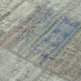 Handmade Anatolian Vintage 173 cm x 242 cm Grey Patchwork Carpet
