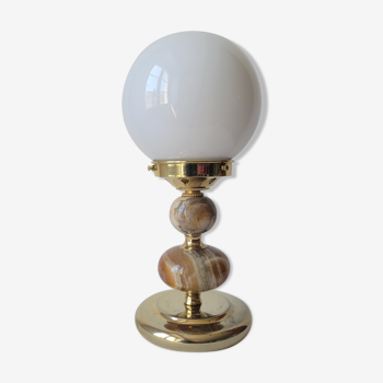 Onyx and opaline lamp