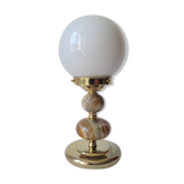 Lampe en onyx et opaline