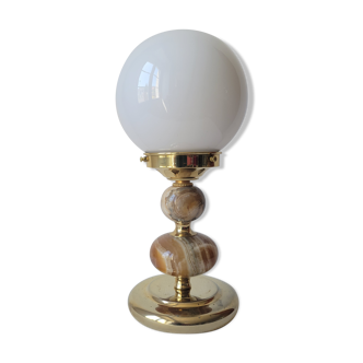 Lampe en onyx et opaline