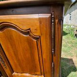 Louis XV 3-door walnut sideboard on plinths