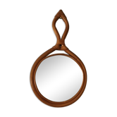 Miroir goutte en rotin, 1960