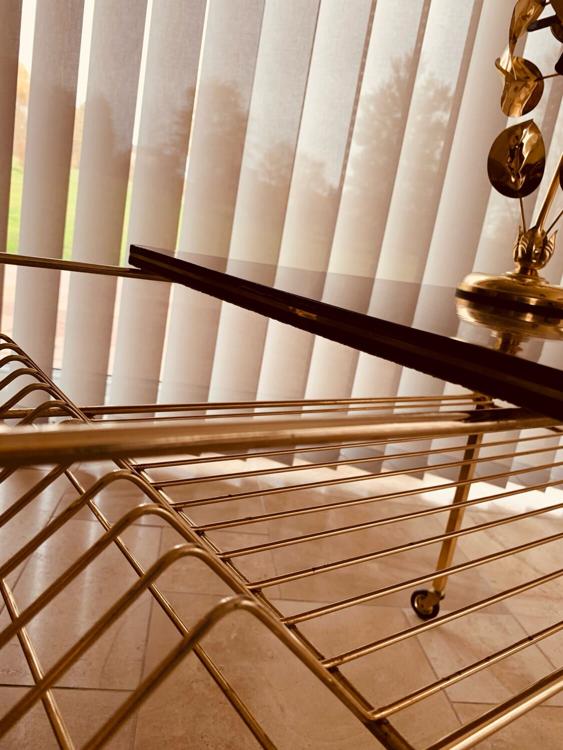 Vintage 60's vinyl side table/coffee table