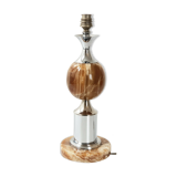 Table lamp base 1970 marble & chrome