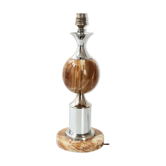 Pied de lampe de table 1970 marbre & chrome