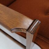 1970s Three Seater Beech Sofa, Czechoslovakia