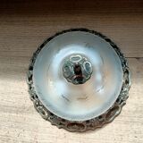 Openwork glass and brass ceiling lamp