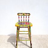 Painted wooden high chair
