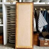 Rectangular mirror in dark wood