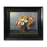 Table oil on canvas flowers