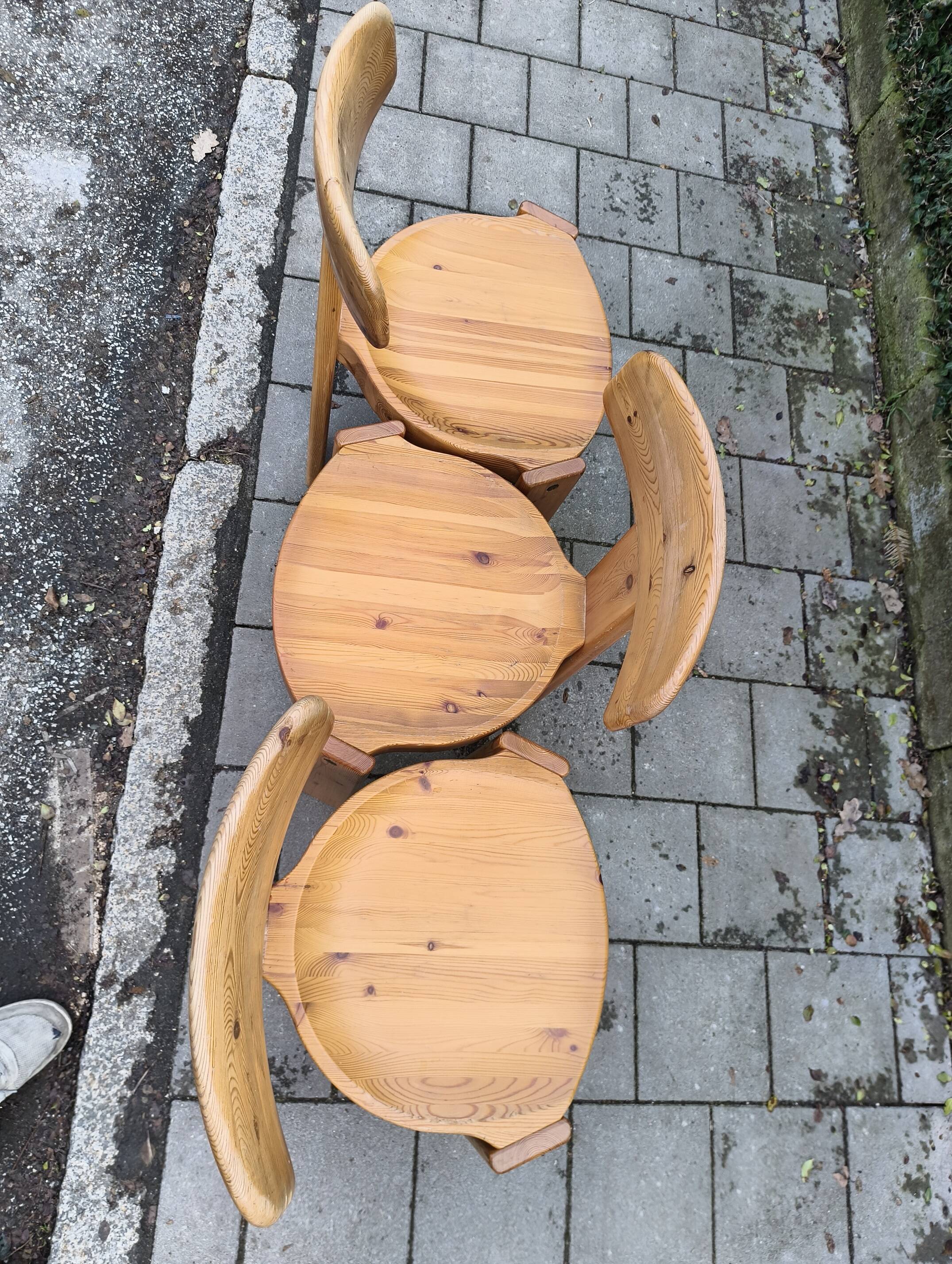 3chairs in pine by Antti Nurmesniemi