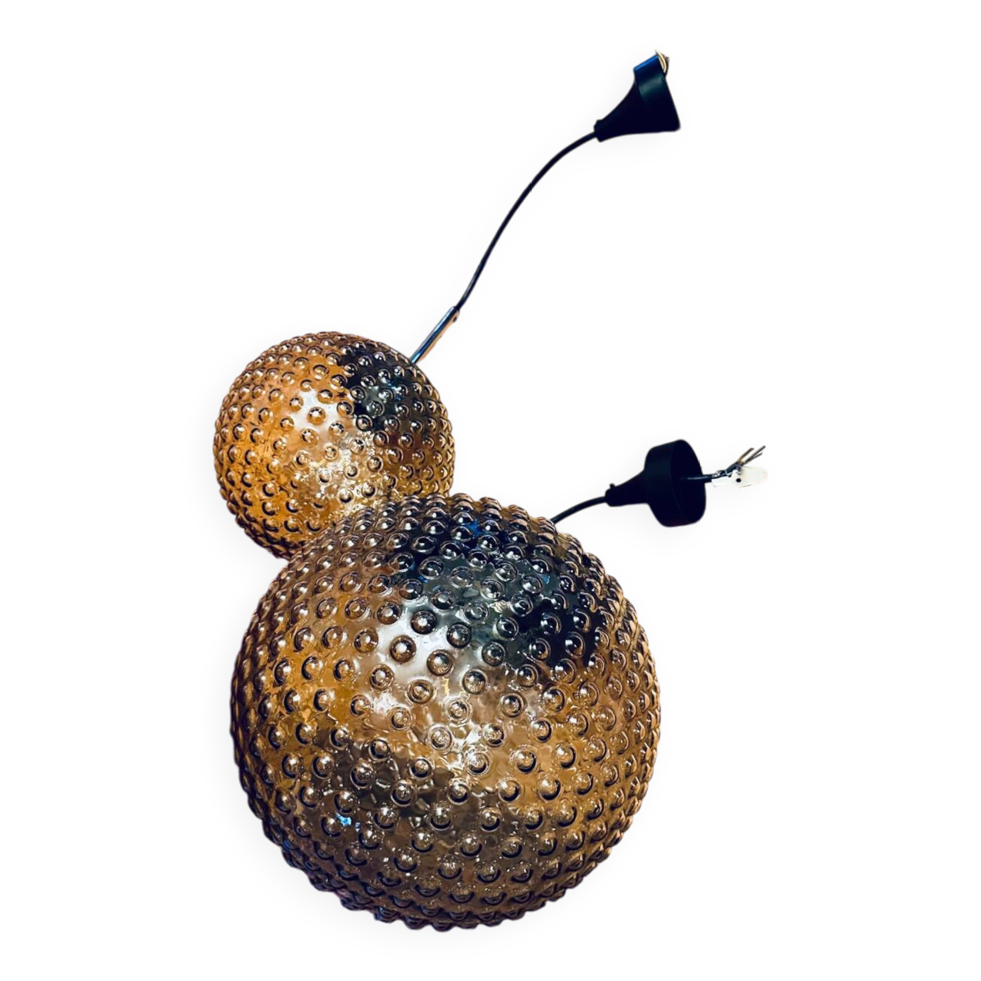 Pair of vintage chandeliers Design Motoko Ishi Rolf Kruger