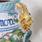 Large glazed ceramic lemon urn