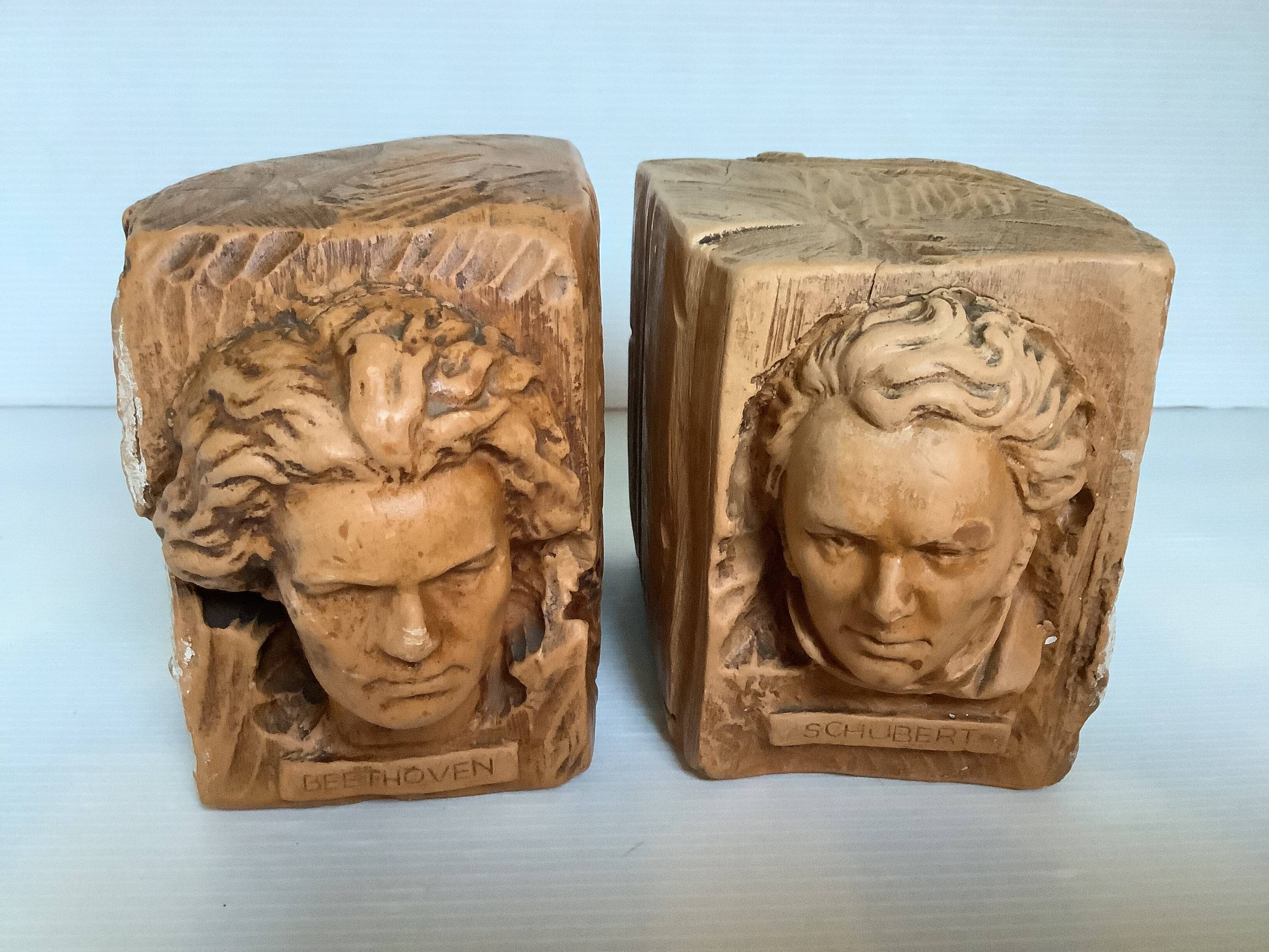 Pair of bookends musicians composers