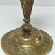 Pair of candle holders patinated bronze floral decoration early twentieth century