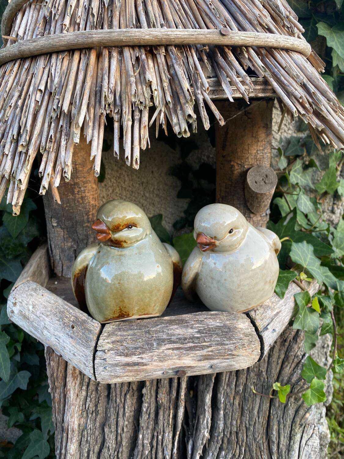 Numbered ceramic birds
