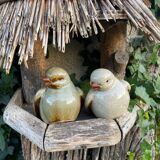 Numbered ceramic birds