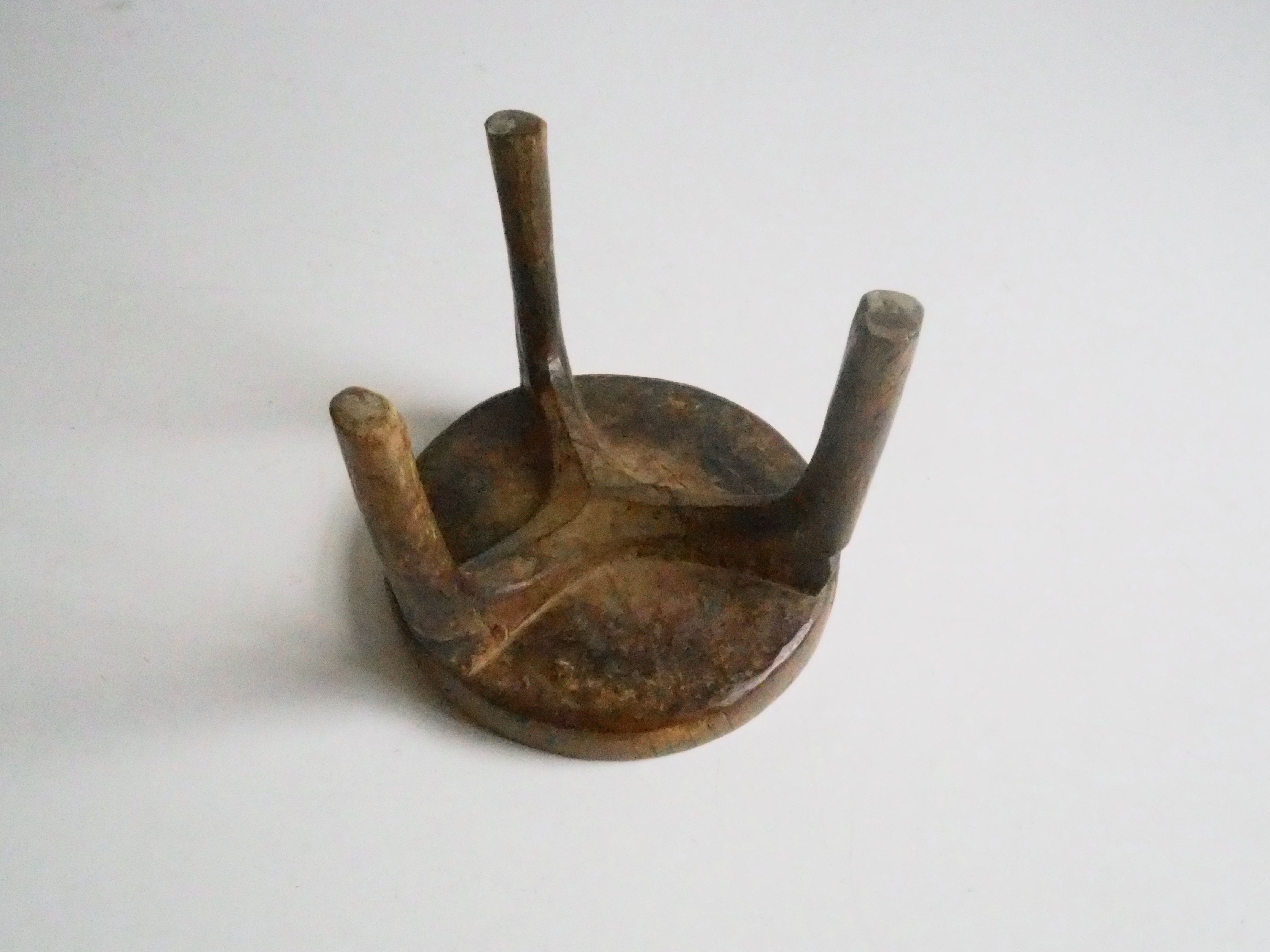 Wa-Hehe tribal carved tripod stool, Tanzania 1950s