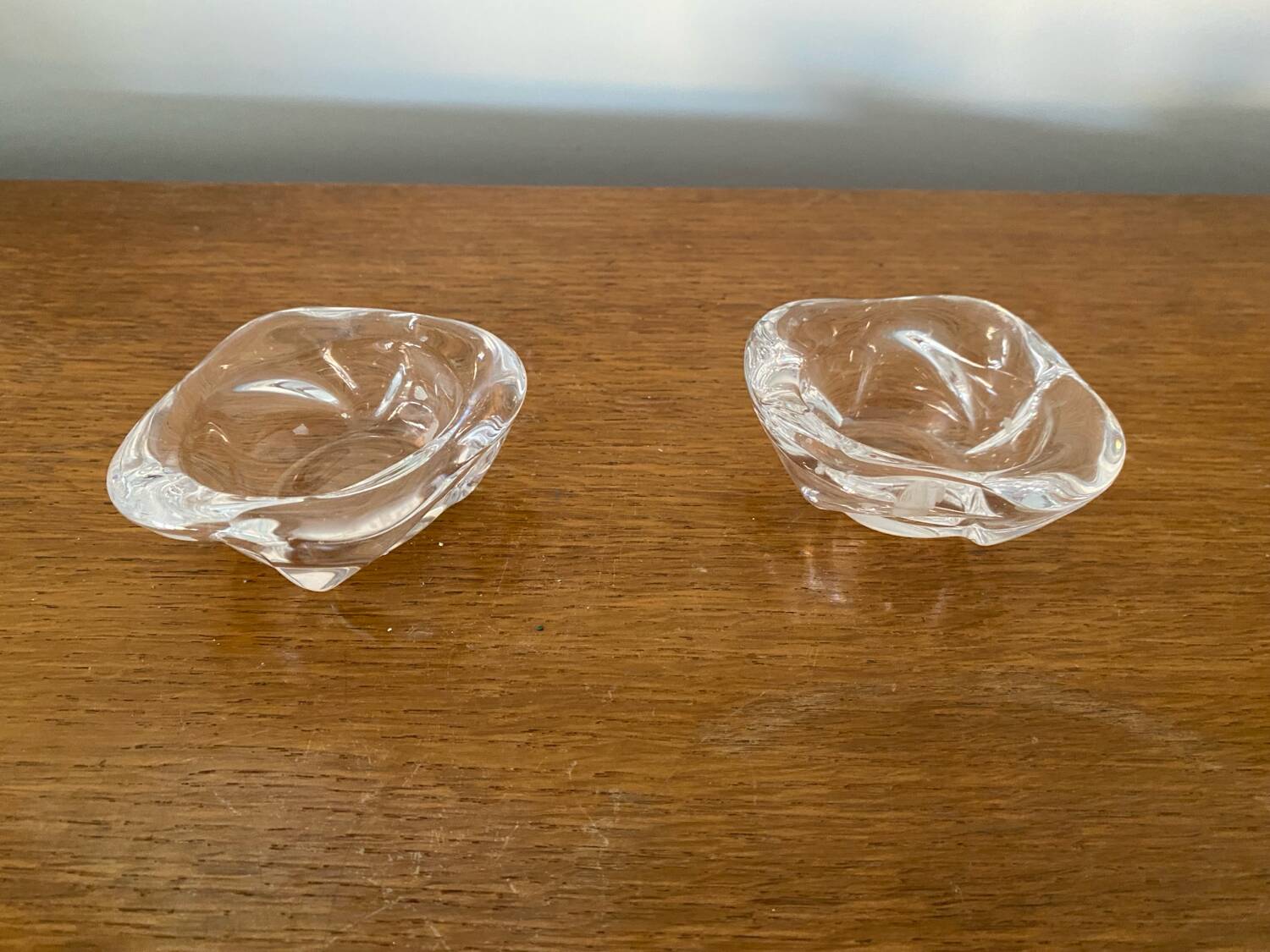 Pair of Crystal Salt Pepper Shakers BAYEL Made In France Vintage #C129
