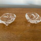 Pair of Crystal Salt Pepper Shakers BAYEL Made In France Vintage #C129