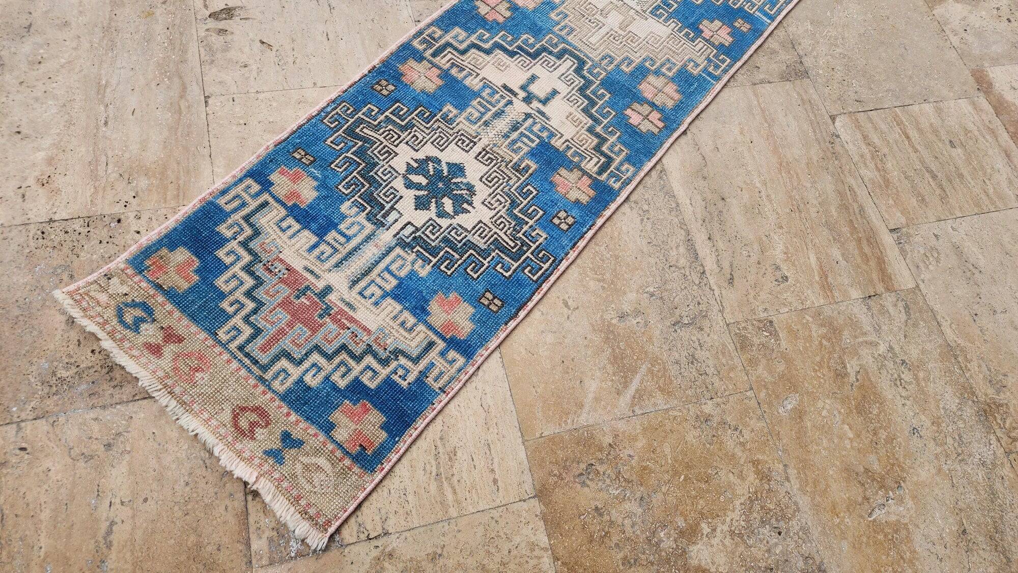 Tapis de couloir turc vintage 53x206 cm