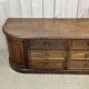 Long low oak countertop with 12 drawers - early XXth