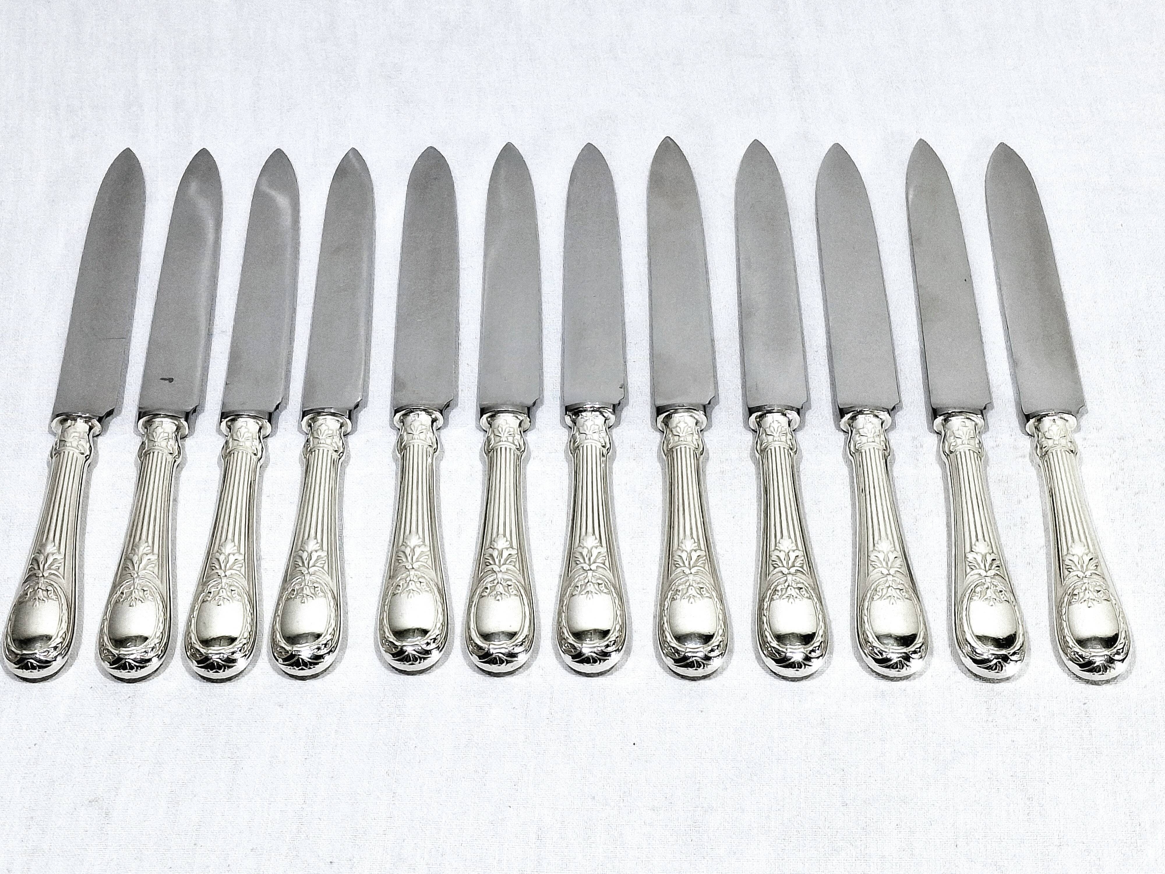 Christofle Cutlery Set - Trianon Model - 155 Pieces, Silver-Plated Metal