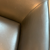 Roche Bobois leather spoutnik armchairs