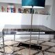 Floor lamp in gilded and opaline metal 50 years