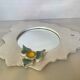 Miroir céramique bord dentelé avec une fleur