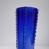 Pair of blue soliflore vases